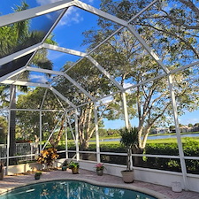 Pressure-washing-of-lanai-located-in-Bellagio-Community-in-Lake-Worth-FL-33467 0